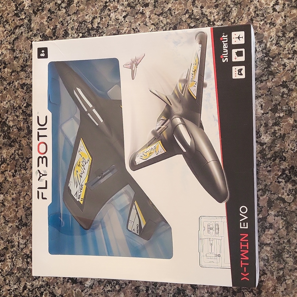 Silverlit Flybotic X-Twin EVO Remote Control Jet Toy airplane Black new in box